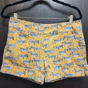 7th Ave Design Studio Yellow Zebra Print Shorts 4
